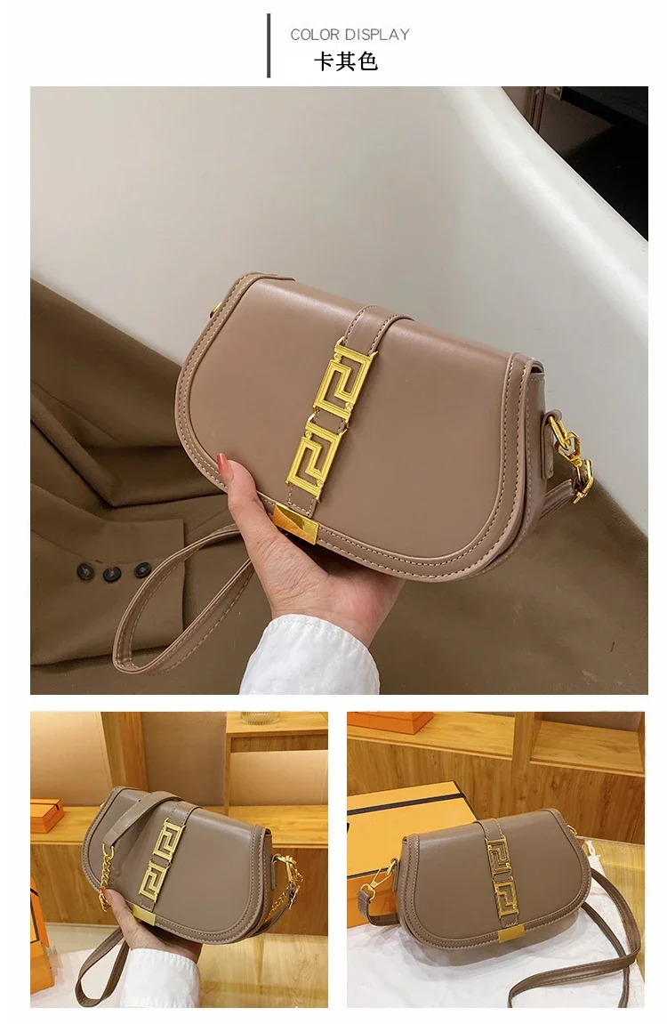 High End Minimalist Trendy Letter Logo Diaper Bag Leather Crossbody Purse For Women Stylish Casual Simple Vintage Tote Bag