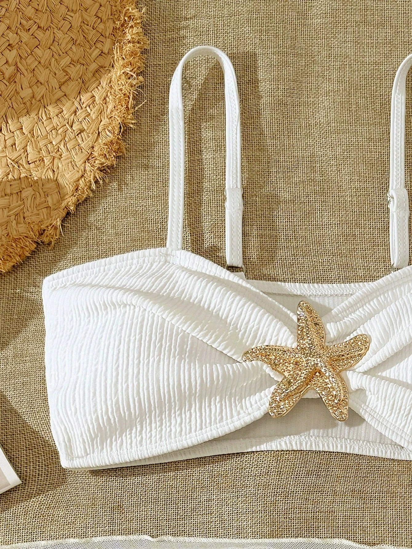 Teen Girl's Swimsuit 3pcs Bikini Set Bathing Suit for Girls 7-16 Years Thin Straps Summer Outfits  Beach Swimwear Soild Color