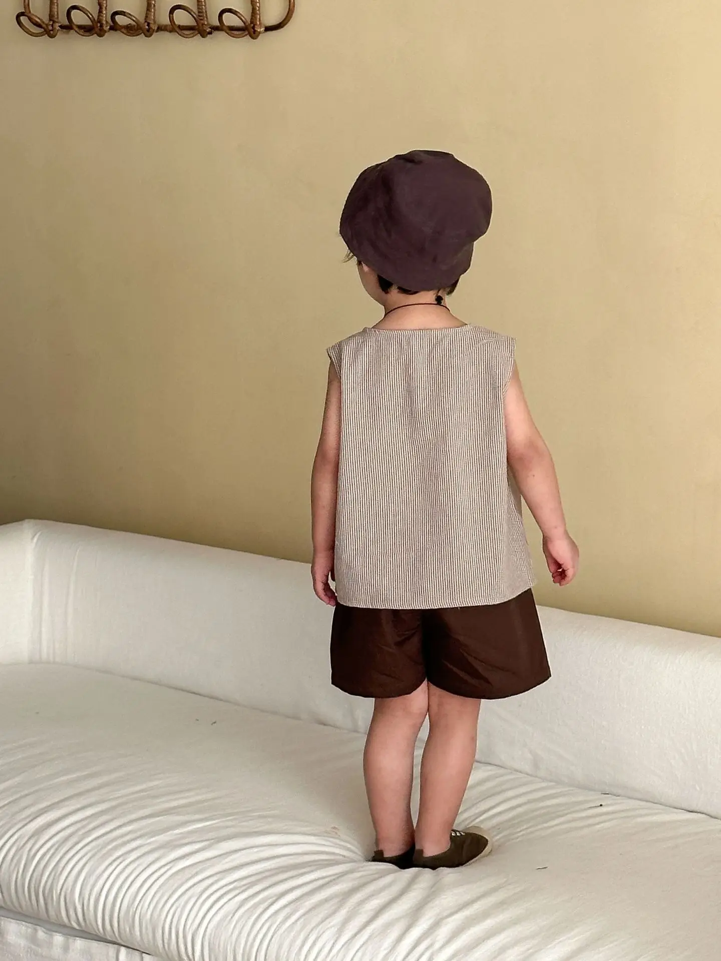 2026 Summer New Children Sleeveless Clothes Set Boys Striped Tops + Shorts 2pcs Suit Girls Vest Dress Brother Sisters Outfit