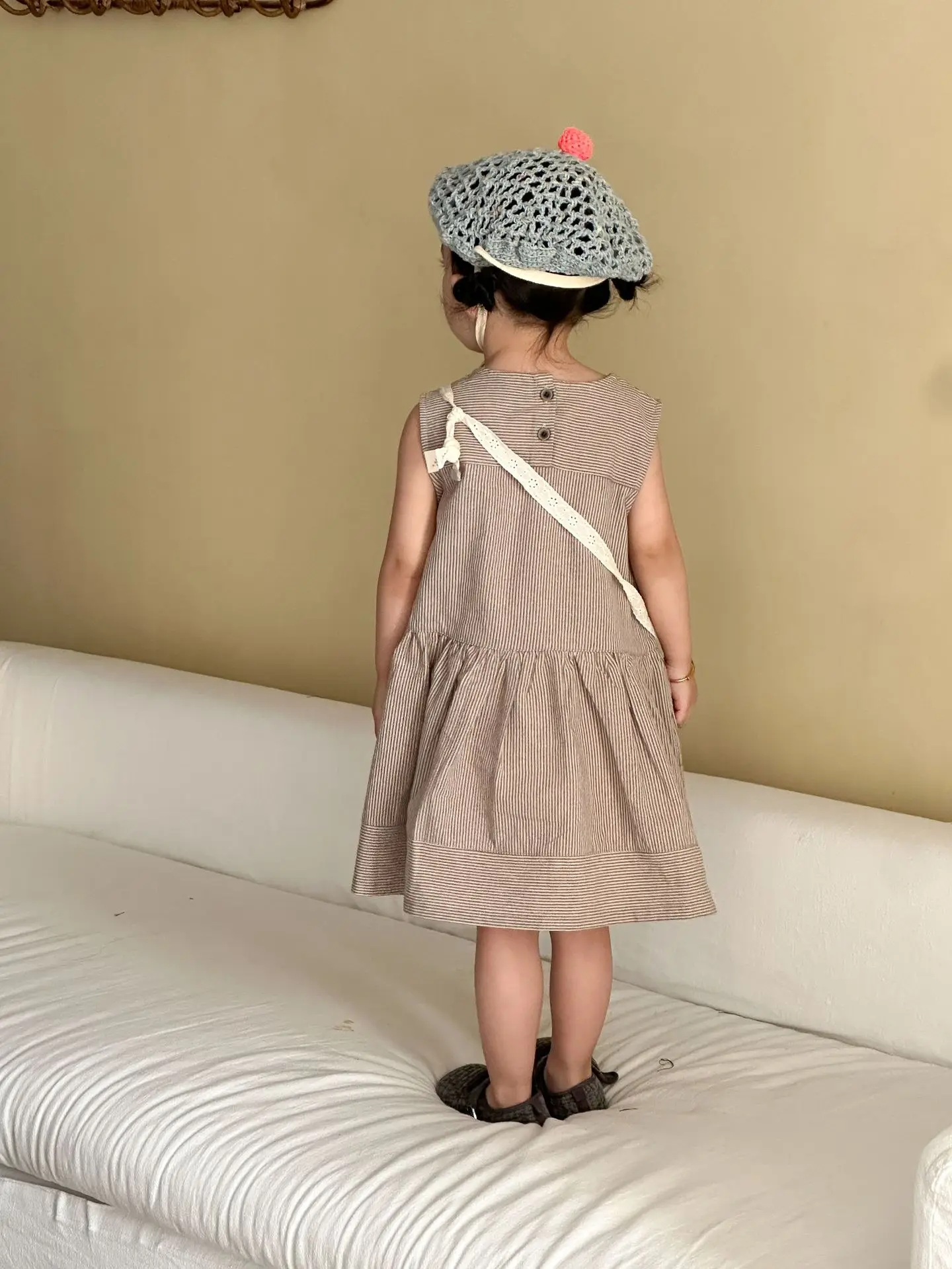 2026 Summer New Children Sleeveless Clothes Set Boys Striped Tops + Shorts 2pcs Suit Girls Vest Dress Brother Sisters Outfit