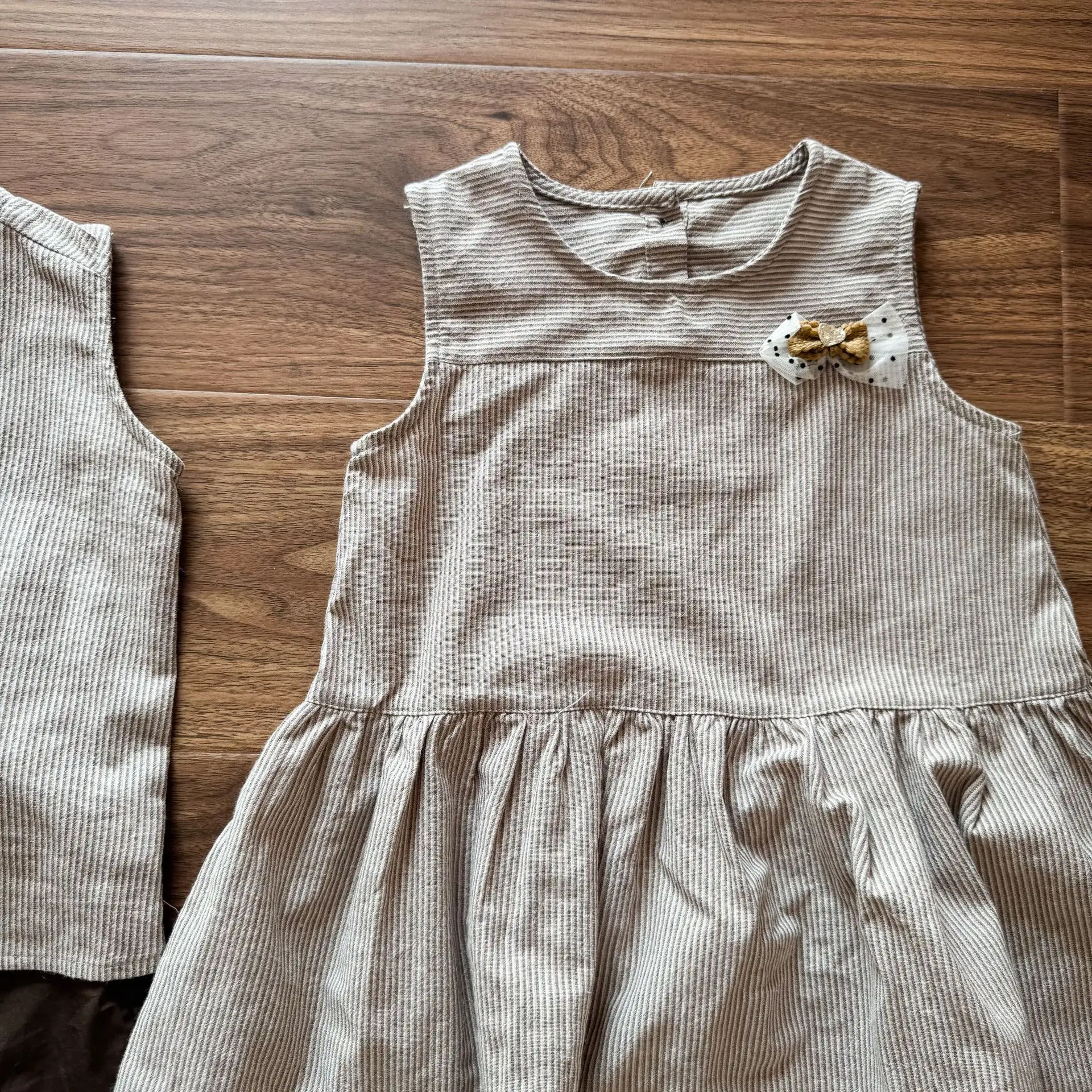2026 Summer New Children Sleeveless Clothes Set Boys Striped Tops + Shorts 2pcs Suit Girls Vest Dress Brother Sisters Outfit