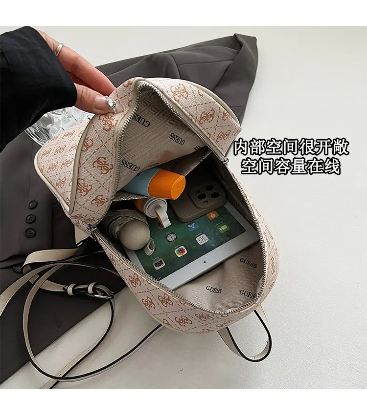 Elegant Solid Color Diaper Bag Ladies Niche Designer Handbag Top Layer Leather Crossbody Shoulder Purse Tote Messenger Bag