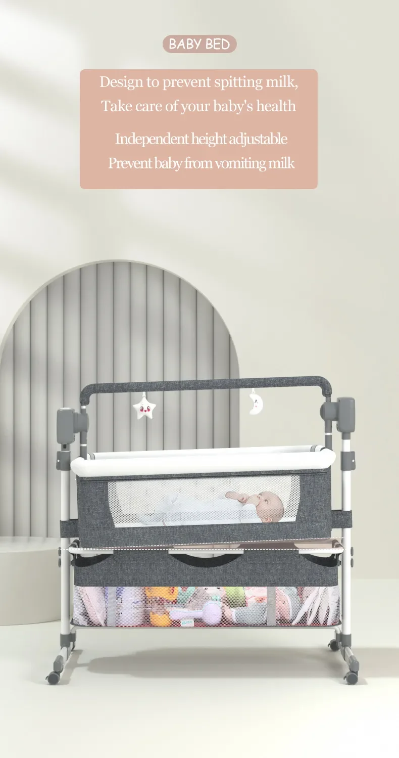 Bluetooth Electric Baby Bed Baby Cradle Bassinet Crib Cot Sleeper Bed Automatic Rocking Infant Swing Remote Control Timer Portable Baby