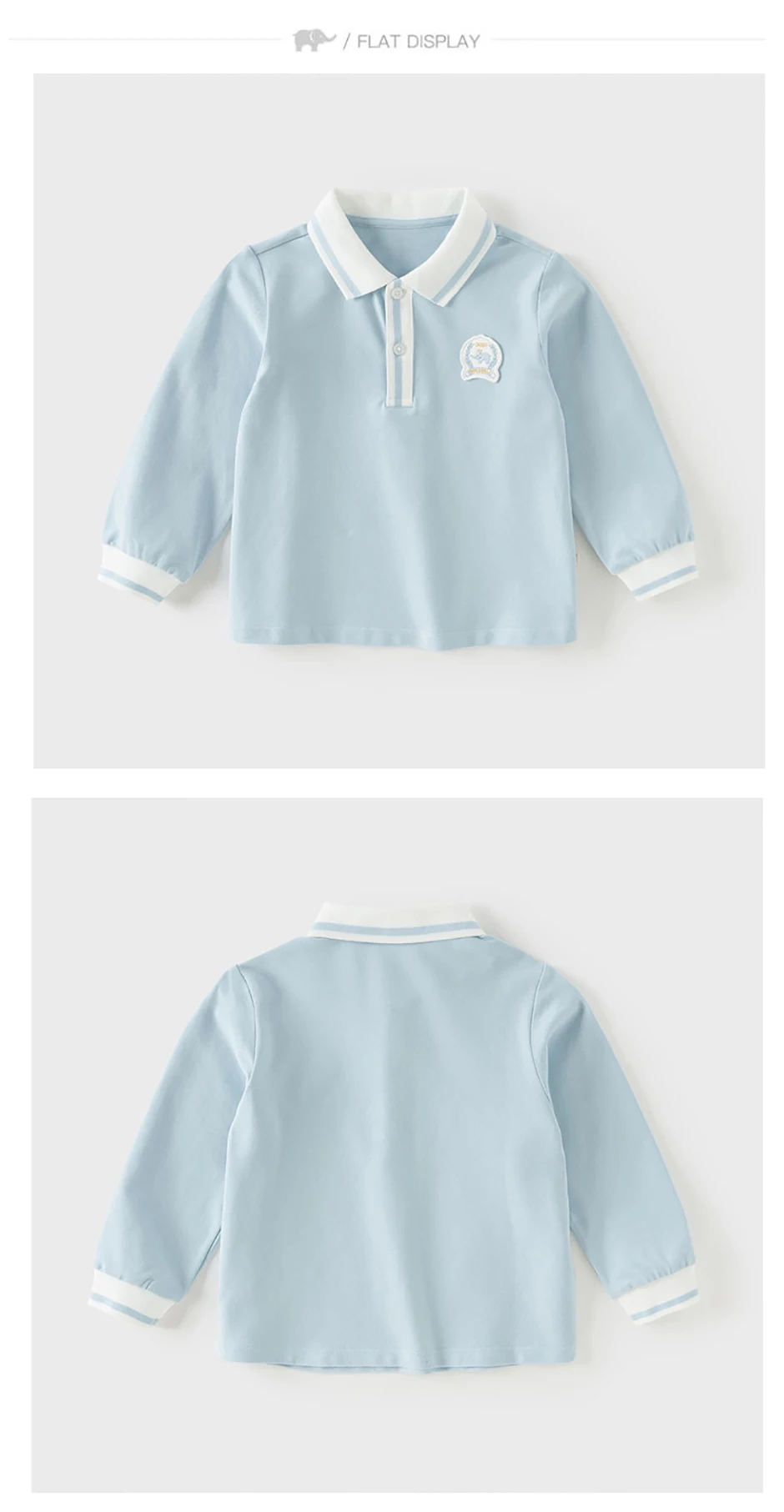 Dave Bella Children Long Sleeve Polo Shirts Spring Autumn Boys Cotton Blouse Kids Clothing Casual Tops Party Sports DB1260764