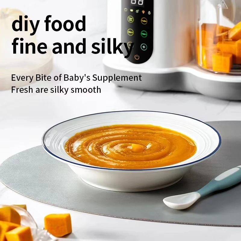 4-in-1 Smart Baby Food Processor, Automatic Steamer & Blender with Digital Display, Steam Blend Puree for 6-36 Months, BPA-Free Easy Clean