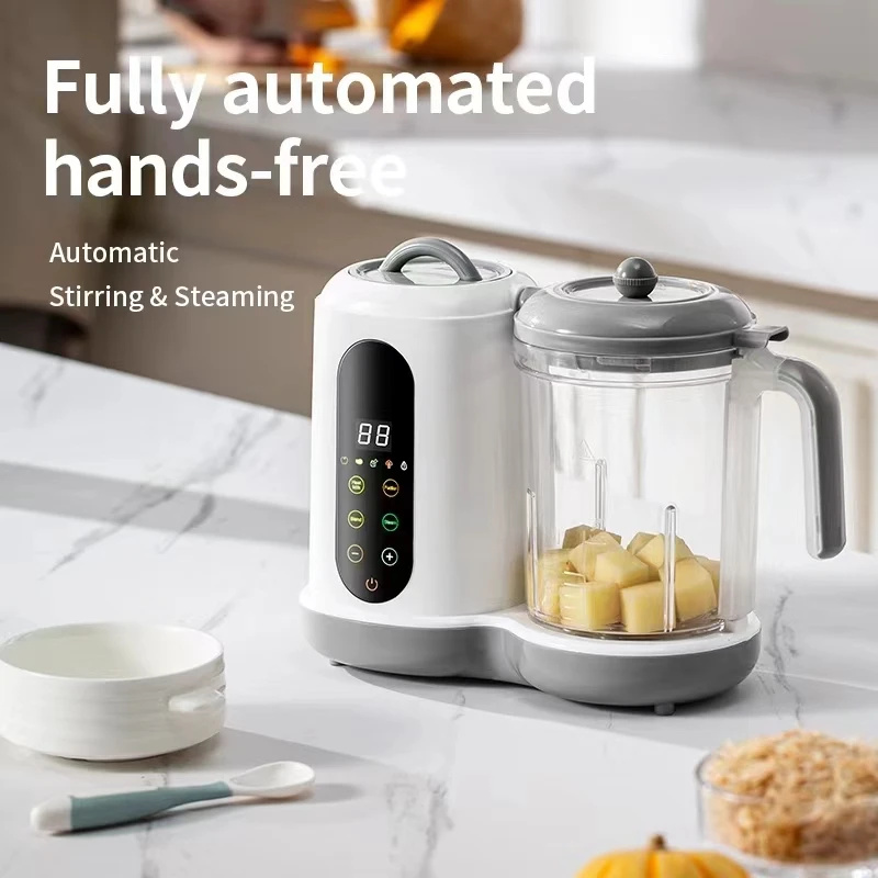 4-in-1 Smart Baby Food Processor, Automatic Steamer & Blender with Digital Display, Steam Blend Puree for 6-36 Months, BPA-Free Easy Clean