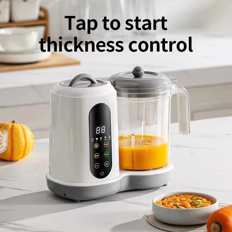 4-in-1 Smart Baby Food Processor, Automatic Steamer & Blender with Digital Display, Steam Blend Puree for 6-36 Months, BPA-Free Easy Clean