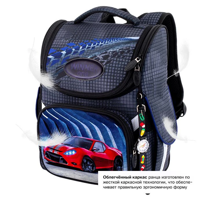 Top-Quality New Cartoon School Backpacks For Boys 1-4 grade Orthopedic Backpack Red Car School Bag Kids Satchel Knapsack Mochila