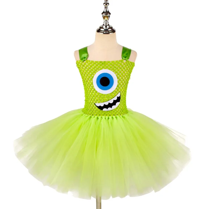 Cute Monster Theme Dress for Girls, Halloween & Children's Day Stage Exquisite Clothing, Kids' Birthday Party Performance Outfit