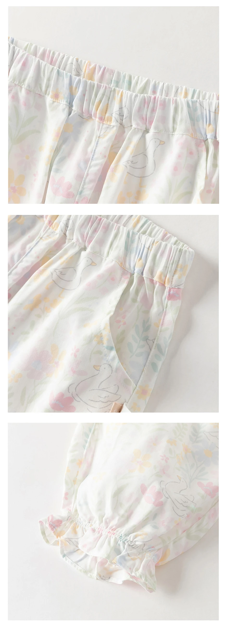 Dave Bella Girls Summer 2PCS Set Short Sleeve T-shirt Flower Pants Suits Childern Printed Tops Trouser Clothing Sets DB2262095