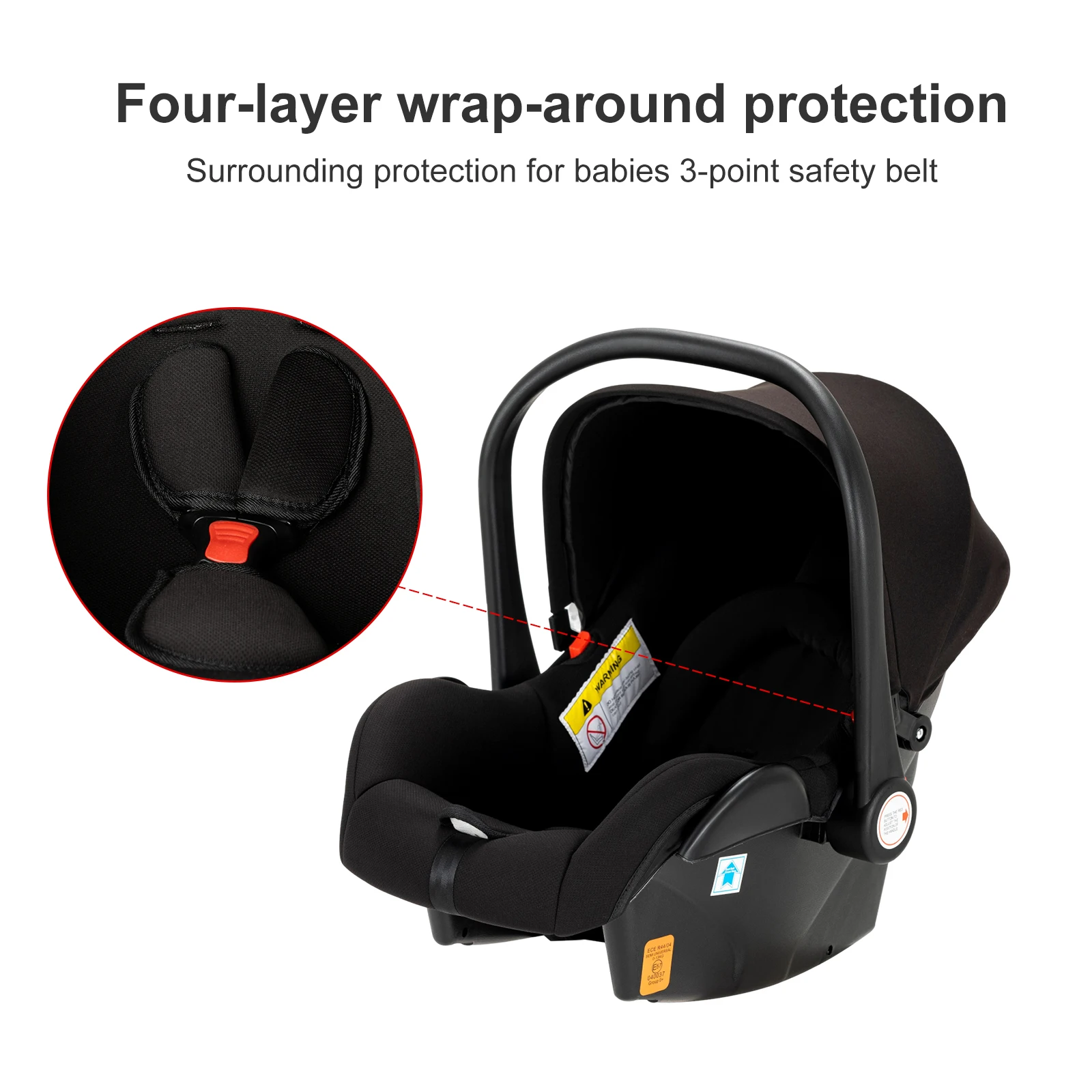 Convertible Baby Pram 3 in 1 Stroller Pushchair Travel System Lightweight High Landscape Design Reversible Seat Comfortable Reclining Backrest Large Sun Canopy Smooth Suspension Wheels for Newborn with 6 Free Gifts