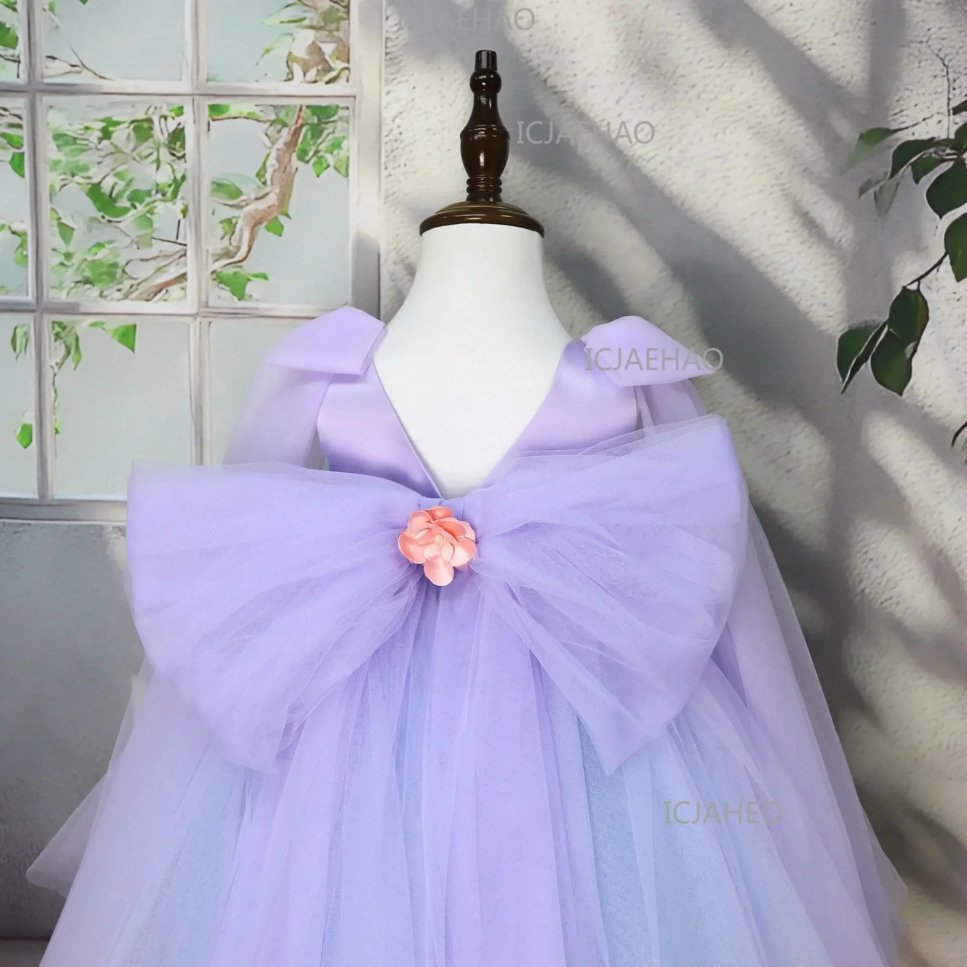 2026 Kids Handmade 3D Applique Tulle SleevelessPrincess Wedding Flower Girl Party Banquet Clothes Dress New Children Girls Gown