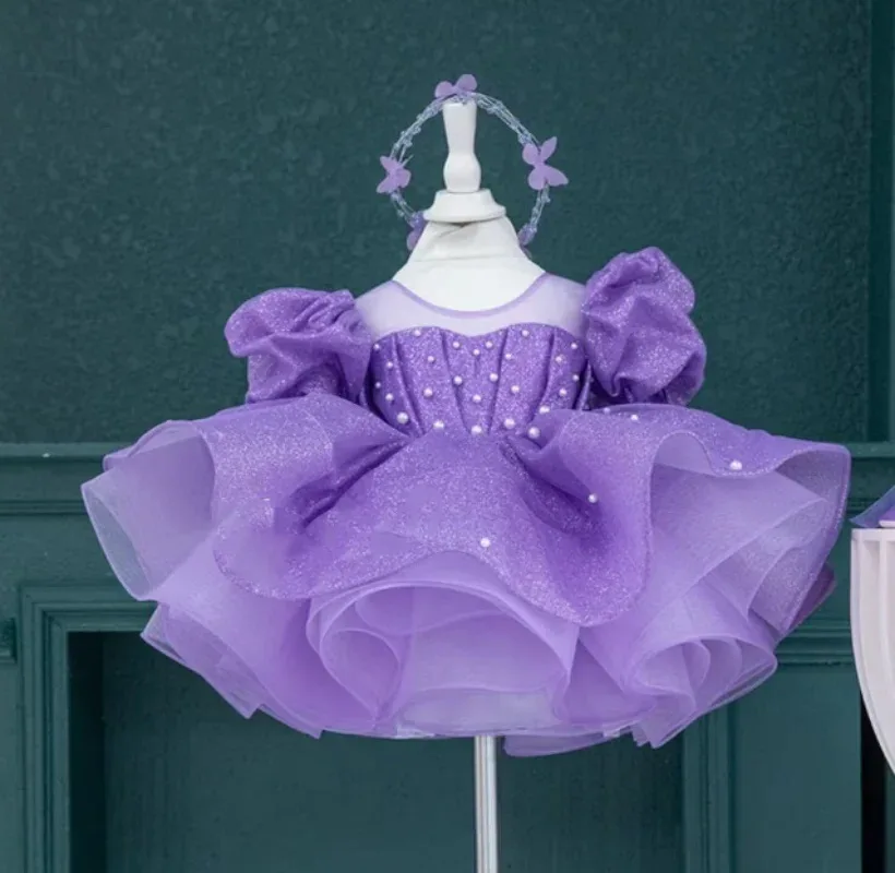 KLFLGD  New LuxuryElegant Toddler Girls Beauty Pageant Dress Elegant Graduation Prom Evening Dress Baby Girl Cake Tutu Dress