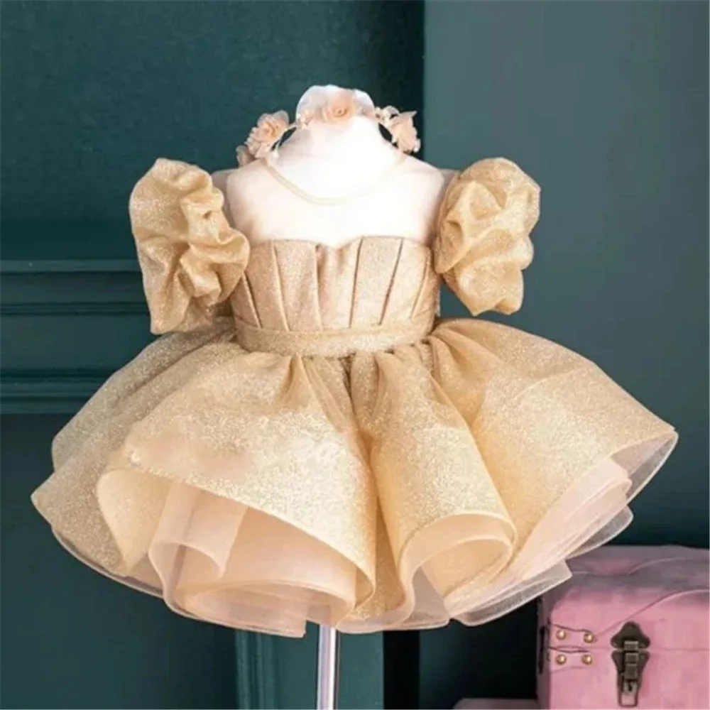 KLFLGD  New LuxuryElegant Toddler Girls Beauty Pageant Dress Elegant Graduation Prom Evening Dress Baby Girl Cake Tutu Dress