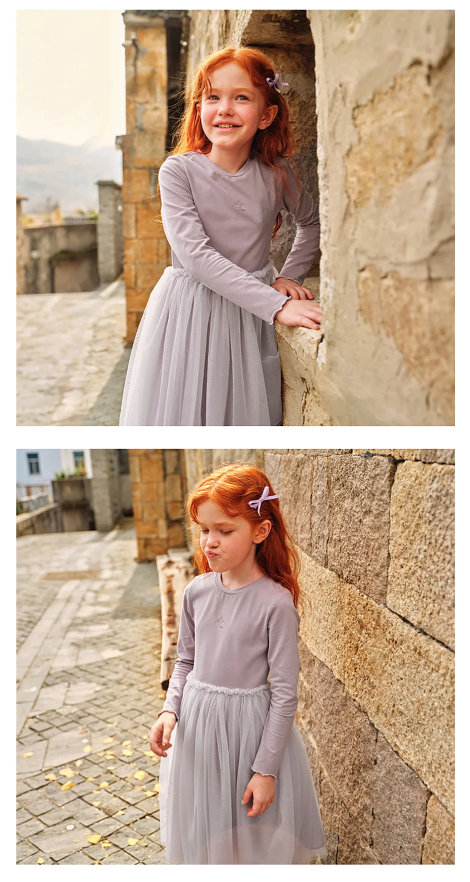 Dave Bella Children Mesh Dresses Girls Autumn Spring Outdoors Dress Elegant Long Sleeves Princess Party Clothes DK3262962