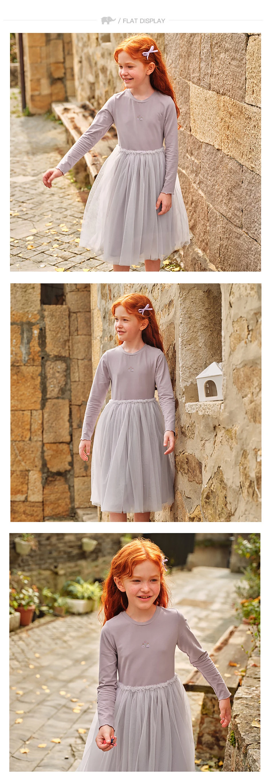 Dave Bella Children Mesh Dresses Girls Autumn Spring Outdoors Dress Elegant Long Sleeves Princess Party Clothes DK3262962