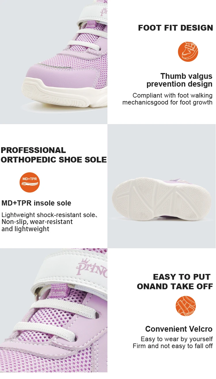 Orthopedic Kids Sneakers High Top Ankle Support Anti-skid Soles Casual Shoes for Girls And Boys Club Foot Toe Walking