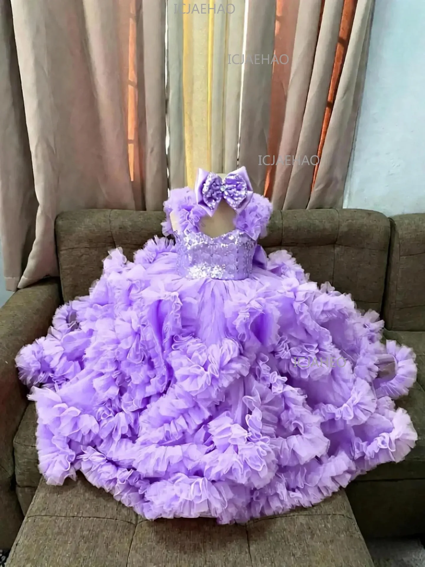 2026 Children Girls Full Skirt Princess Gown Birthday Party Evening Kids Formal Host Flower Girl Wedding Fashion Elegant Clothes
