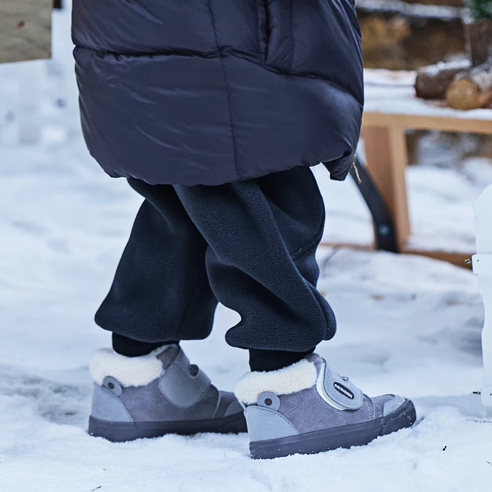 Dave Bella Children Autumn Winter Polar Fleece Thicken Pants Girl Elastic Waist Casual Sports Jogger Warn Trousers DB4254118
