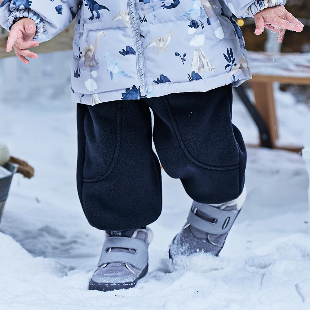 Dave Bella Children Autumn Winter Polar Fleece Thicken Pants Girl Elastic Waist Casual Sports Jogger Warn Trousers DB4254118