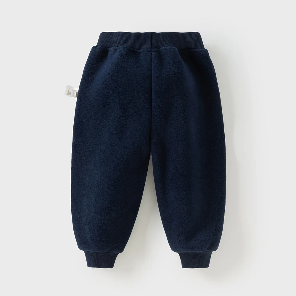 Dave Bella Children Autumn Winter Polar Fleece Thicken Pants Girl Elastic Waist Casual Sports Jogger Warn Trousers DB4254118