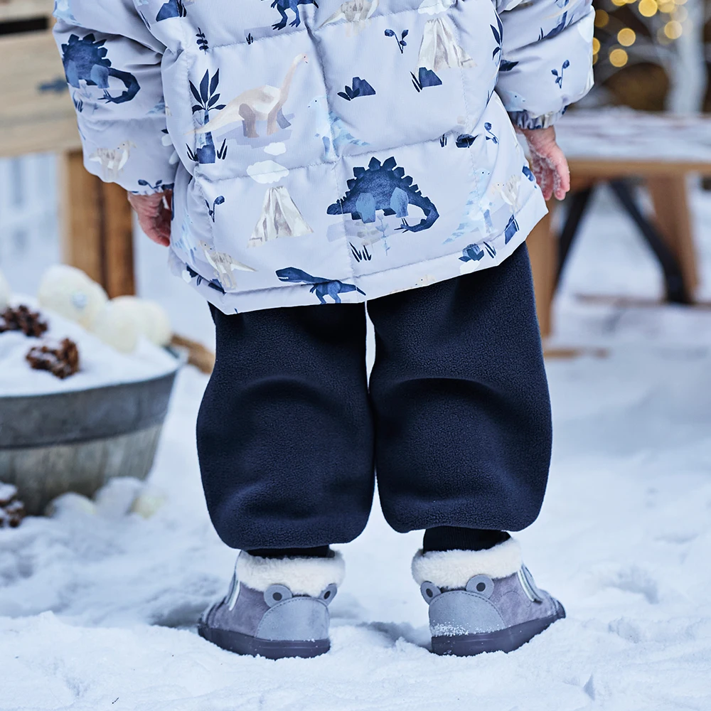 Dave Bella Children Autumn Winter Polar Fleece Thicken Pants Girl Elastic Waist Casual Sports Jogger Warn Trousers DB4254118