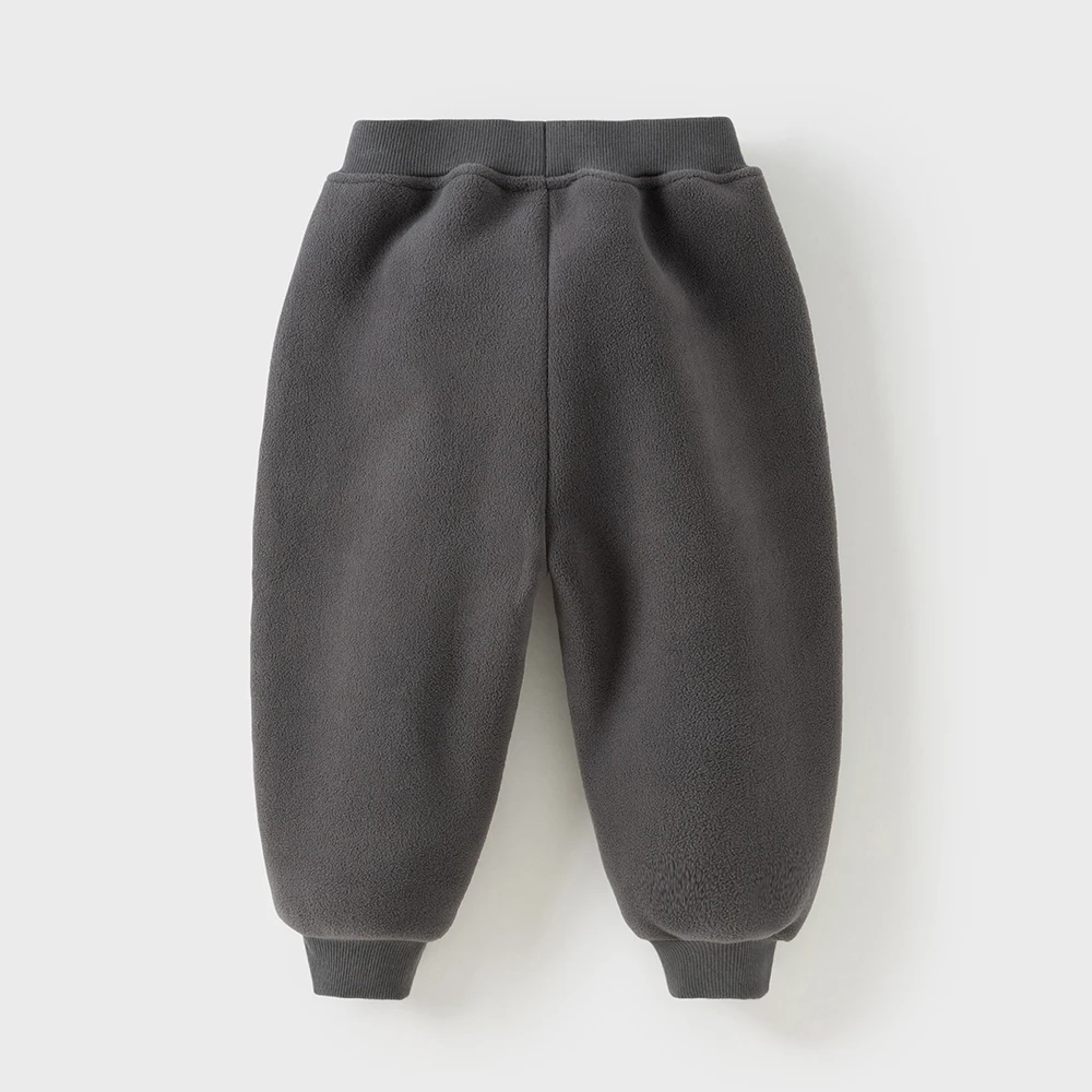 Dave Bella Children Autumn Winter Polar Fleece Thicken Pants Girl Elastic Waist Casual Sports Jogger Warn Trousers DB4254118