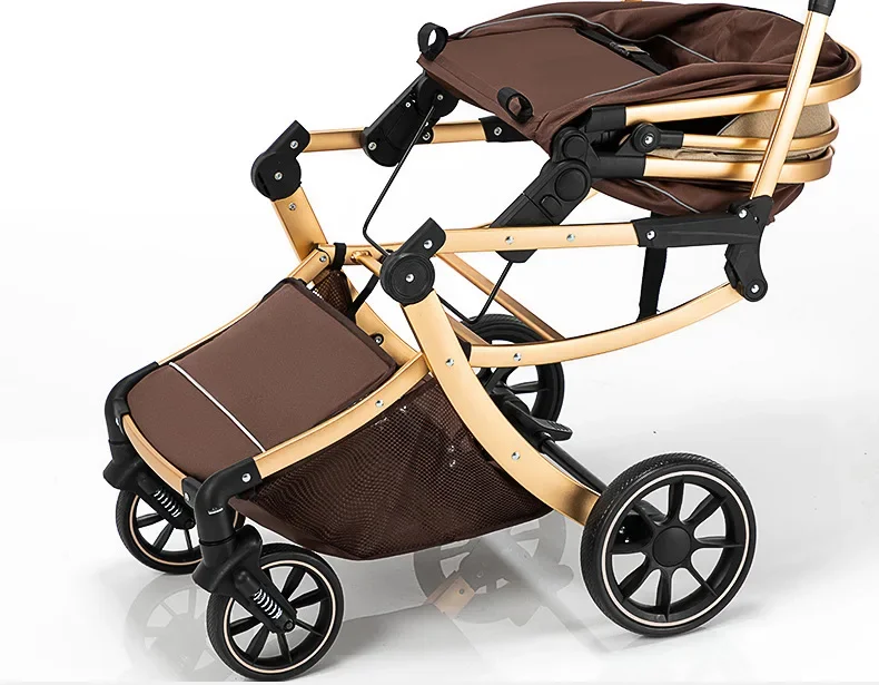 Lightweight High-view Baby Stroller, Can Sit or Lie Down, Lightweight and Foldable, Two-way Shock-absorbing Newborn Stroller