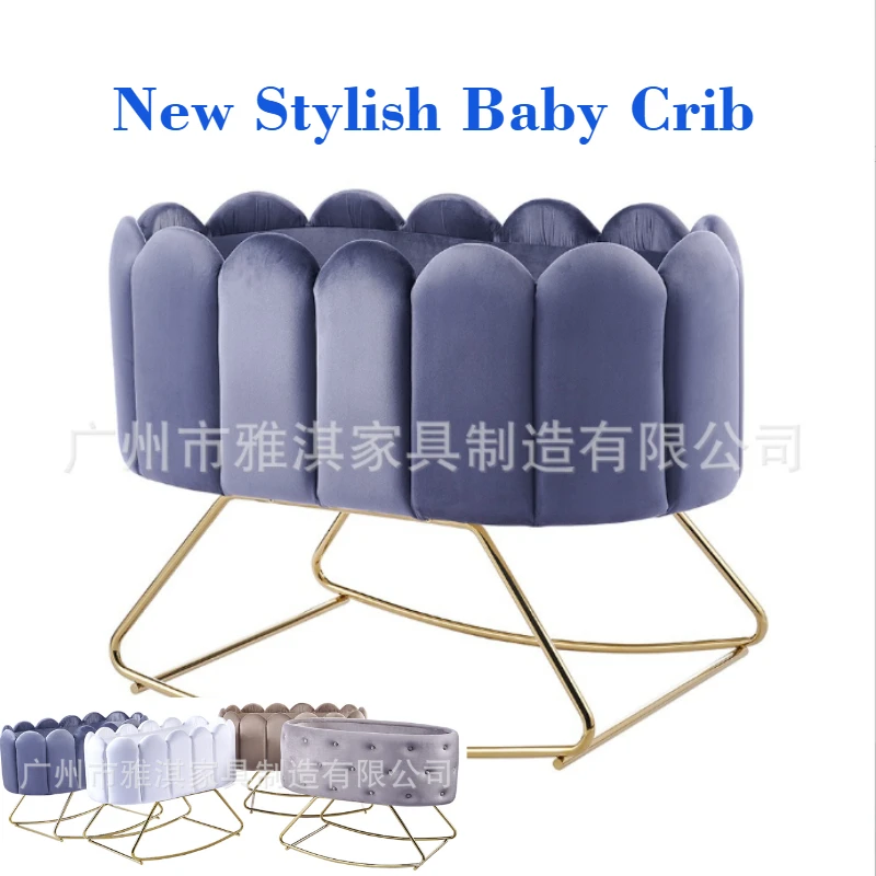 Swing bed Nordic ins style baby cradle rocking chair crib fence sleeping window portable multi-function removable jumpers swings
