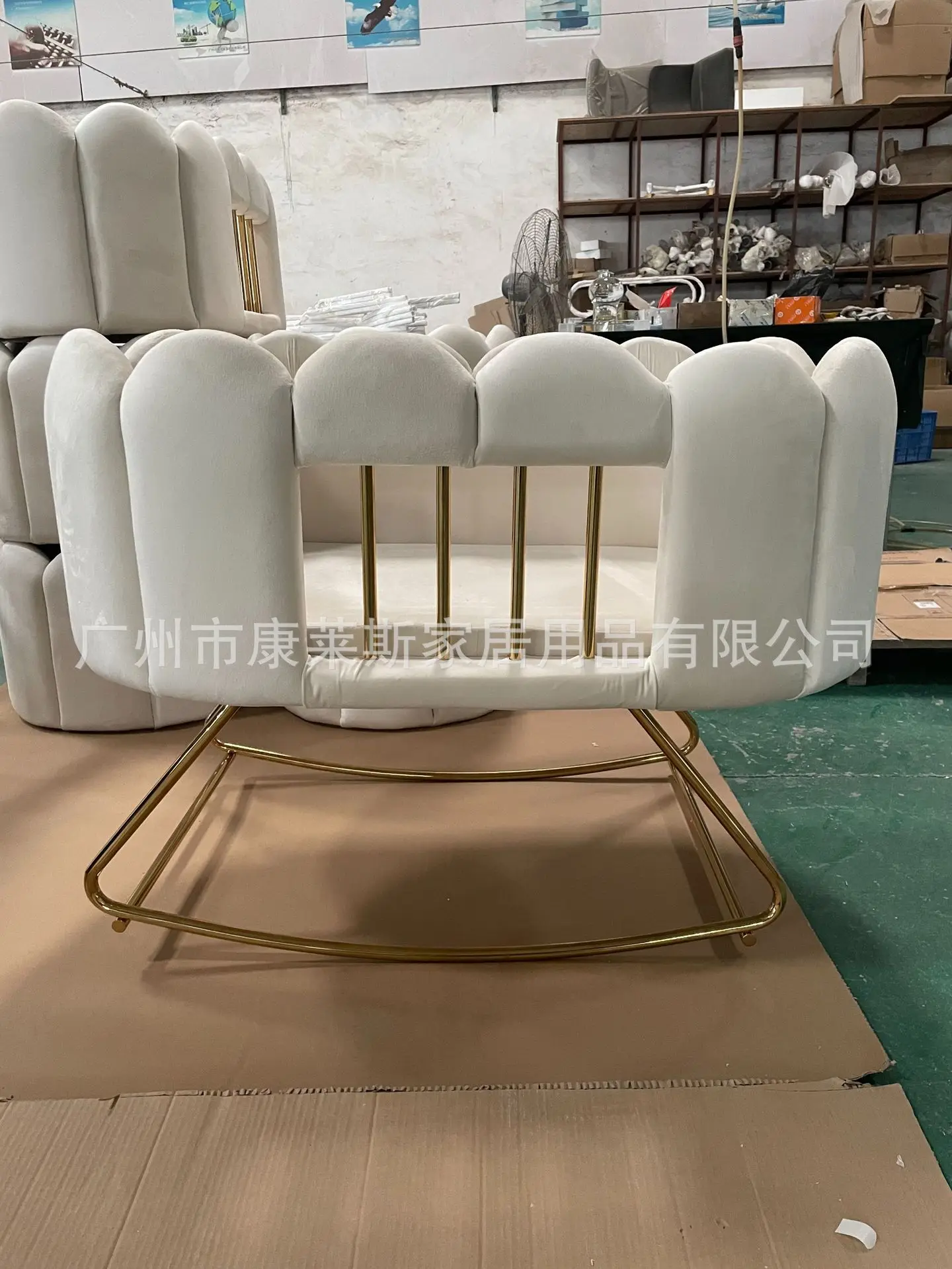 Swing bed Nordic ins style baby cradle rocking chair crib fence sleeping window portable multi-function removable jumpers swings