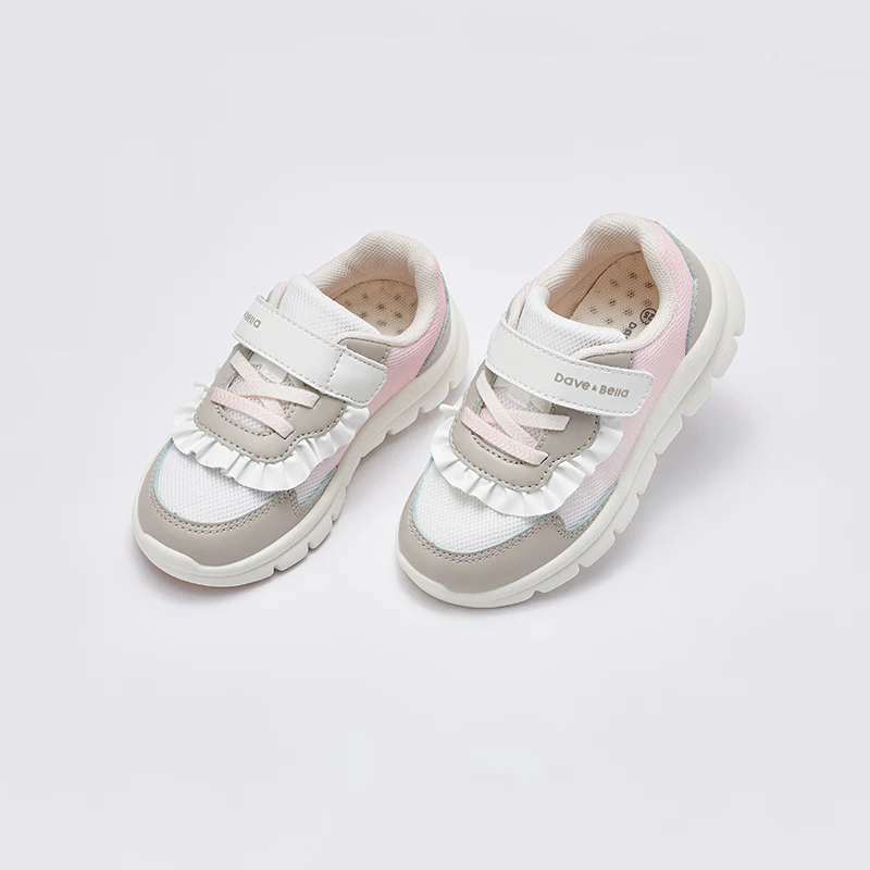 Dave Bella Children's Sports Shoes Pink Kids Sneakers Toddlers Boys Girls Casual Shoes Mesh Breathable Running Shoes DB1248643