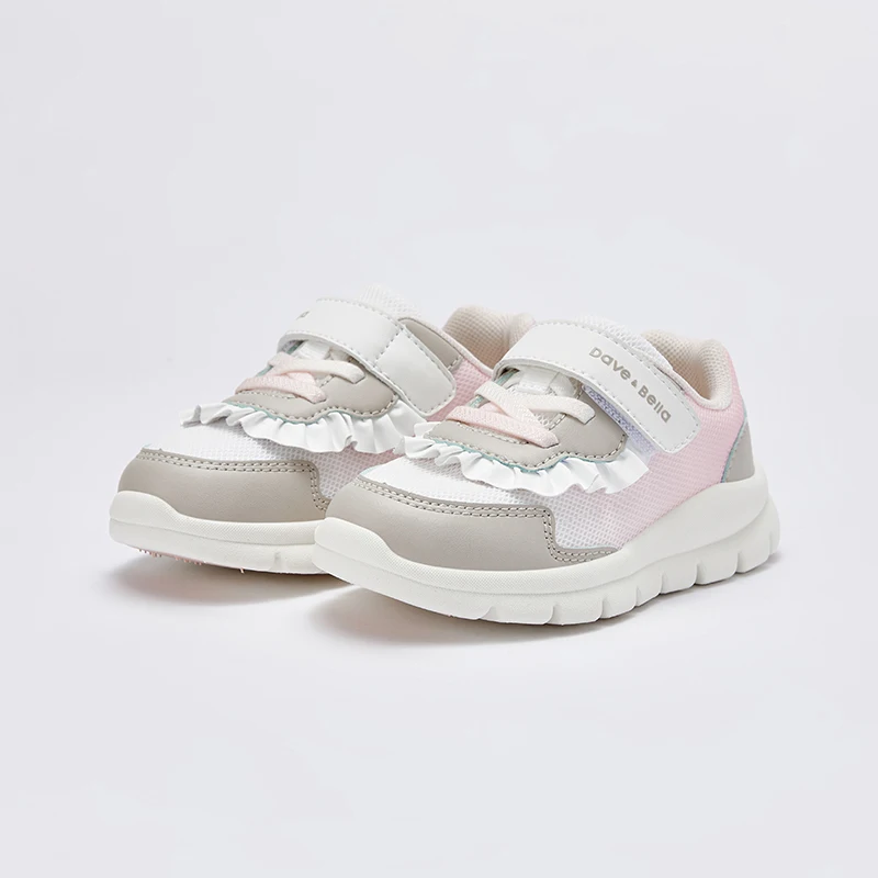 Dave Bella Children's Sports Shoes Pink Kids Sneakers Toddlers Boys Girls Casual Shoes Mesh Breathable Running Shoes DB1248643
