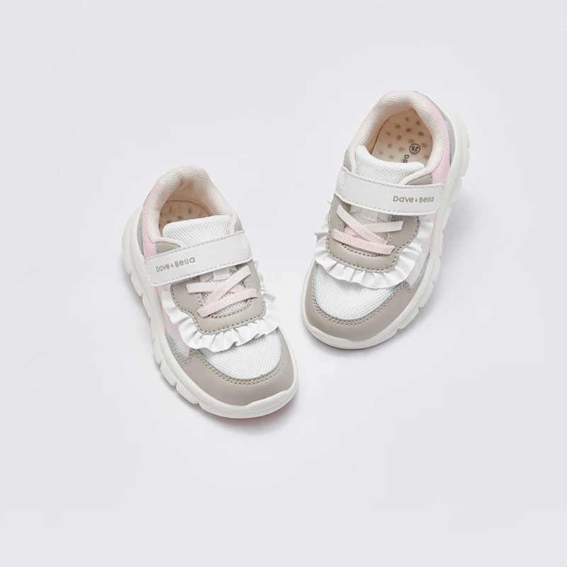 Dave Bella Children's Sports Shoes Pink Kids Sneakers Toddlers Boys Girls Casual Shoes Mesh Breathable Running Shoes DB1248643