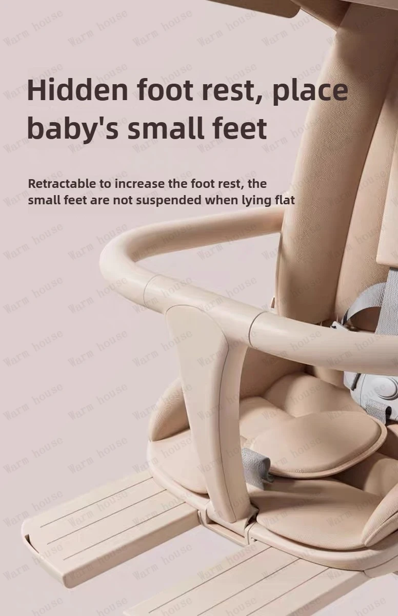 New High-view Lightweight Baby Stroller Adjustable Handlebars Multi-function Baby Stroller Four-wheel Travel Baby Stroller