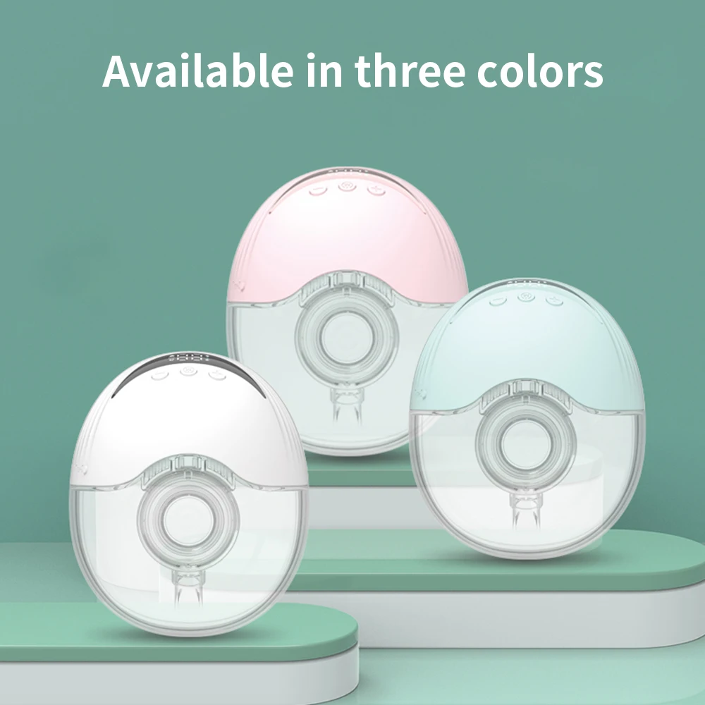 MY-375 Portable Hands Free Breast Pump Wearable Electric Breast Pump Lightweight with LED Display 4 Modes & 12 Levels