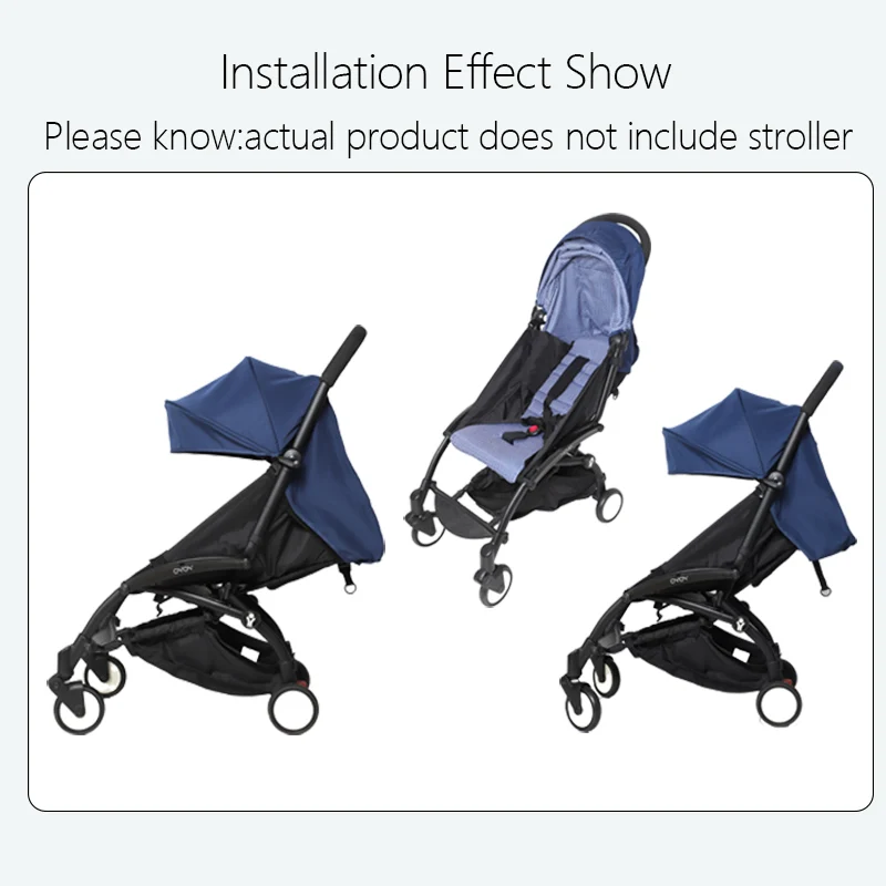 175° 3pcs/Set Stroller Accessories Hood&Mattress&Seat Cushion For YOYO/YOYO2/YOYA Babytime 1:1 Quality Canopy Cover Mattresses
