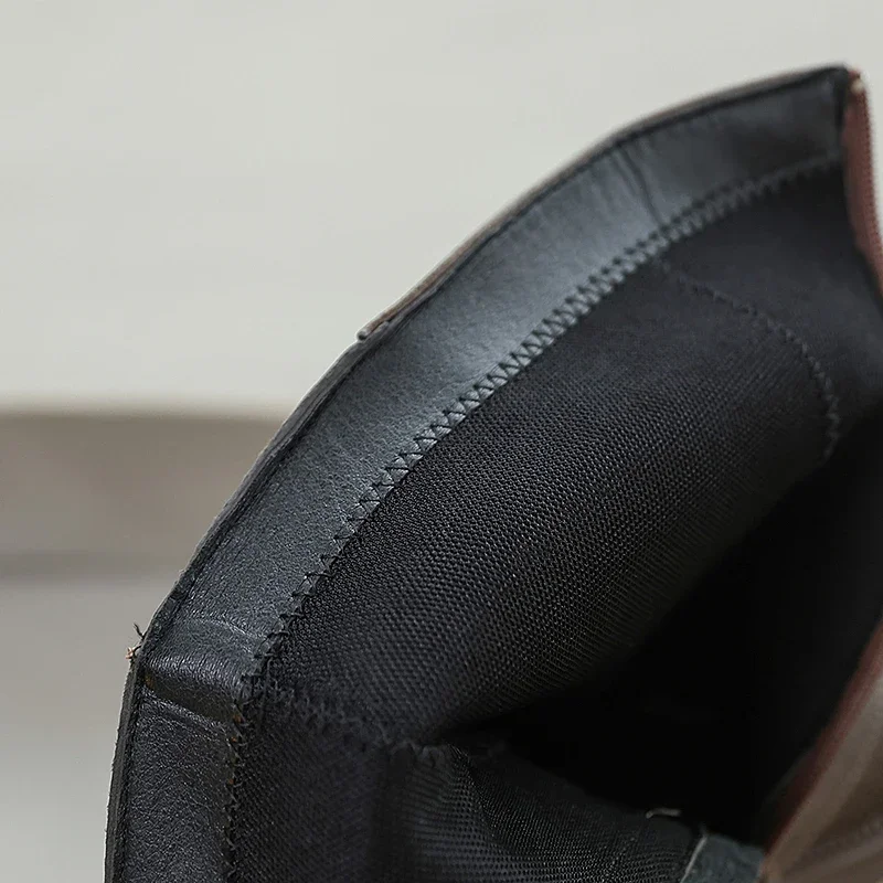 Autumn Toddlers Long Boots Black Brown Kids Causal Mid-calf Boots for Girls Fashion Round-toe Children's Causal Platform Boots