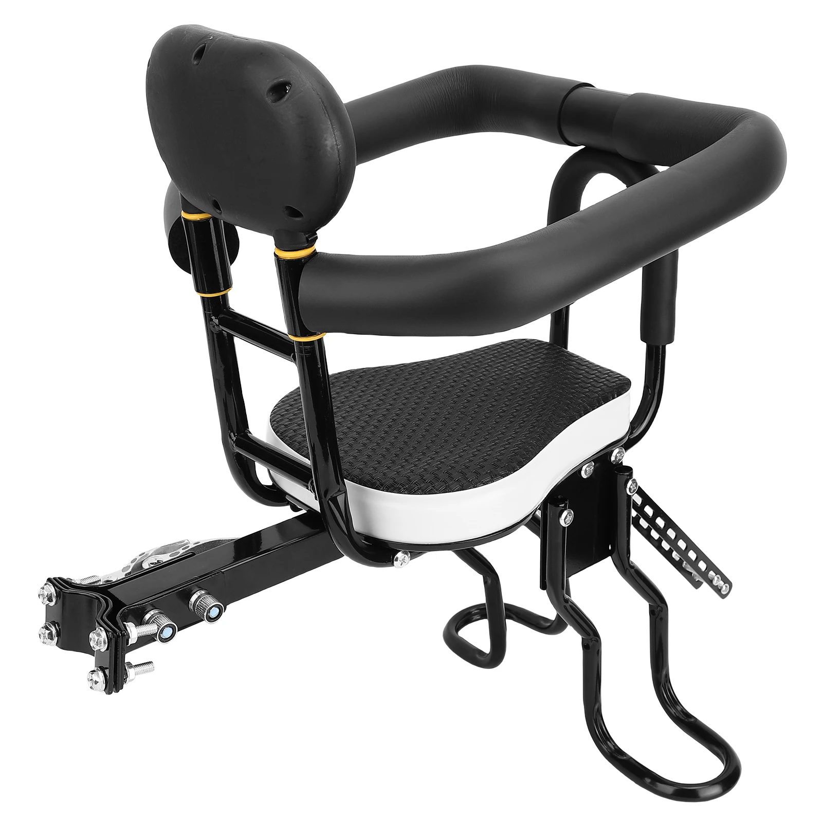Child Bike Seat Front Mount Child Bike Seat Electric Mountain Portable Thickened Sponge Seat 80KG Capacity for Multiple