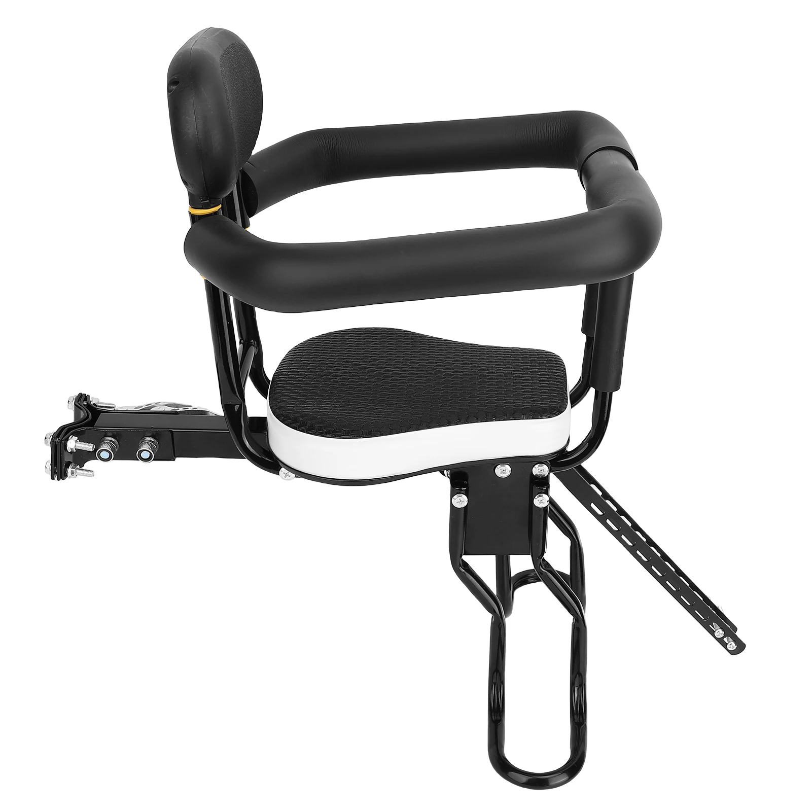 Child Bike Seat Front Mount Child Bike Seat Electric Mountain Portable Thickened Sponge Seat 80KG Capacity for Multiple