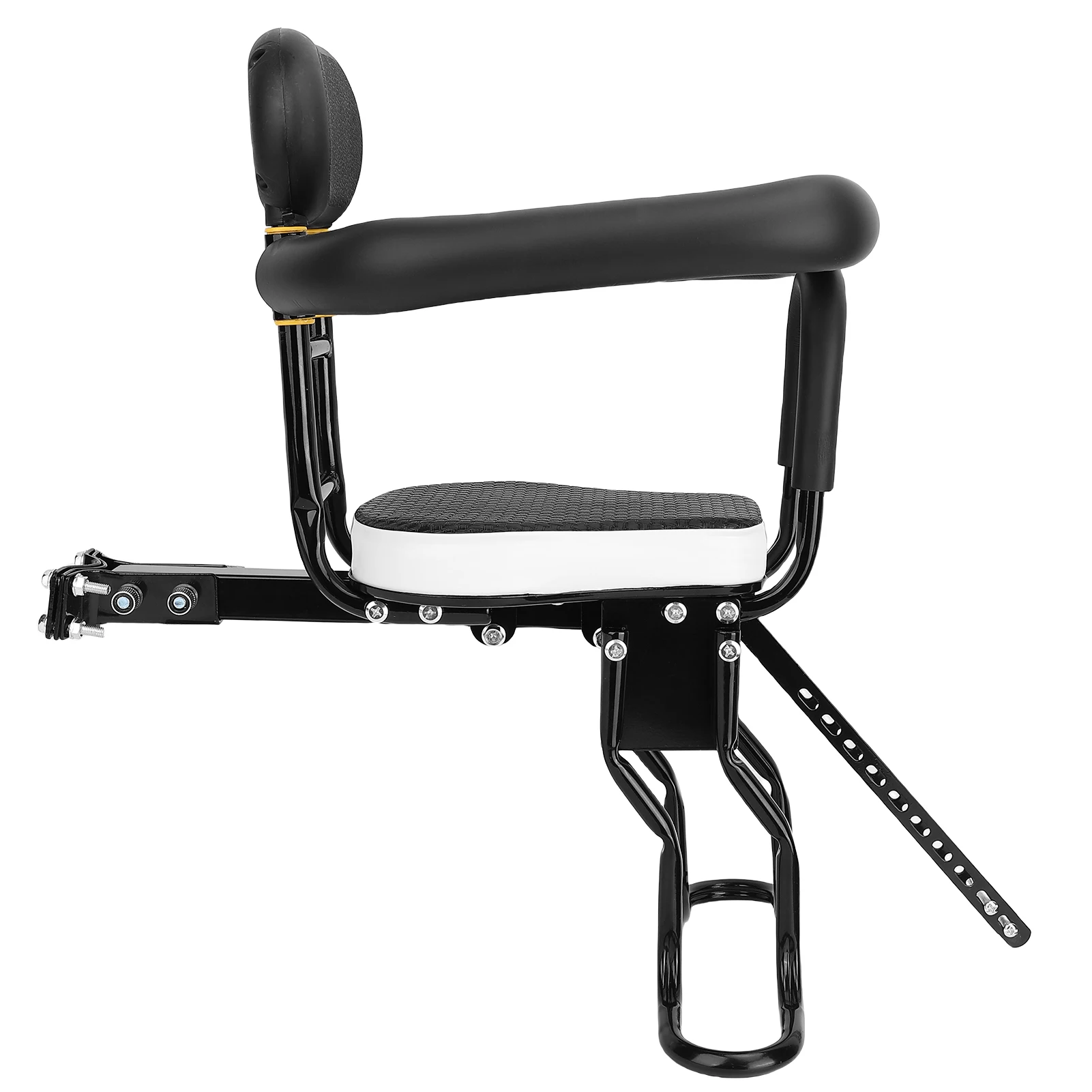 Child Bike Seat Front Mount Child Bike Seat Electric Mountain Portable Thickened Sponge Seat 80KG Capacity for Multiple