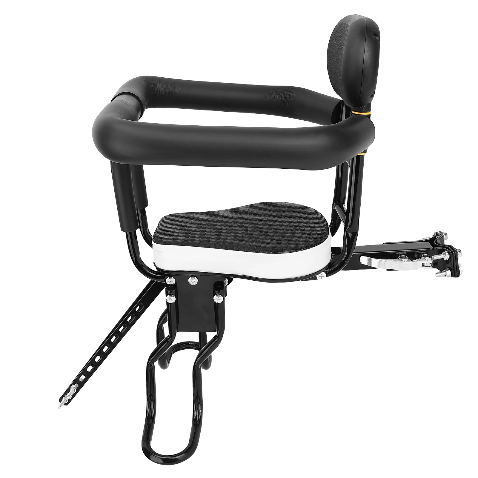 Child Bike Seat Front Mount Child Bike Seat Electric Mountain Portable Thickened Sponge Seat 80KG Capacity for Multiple