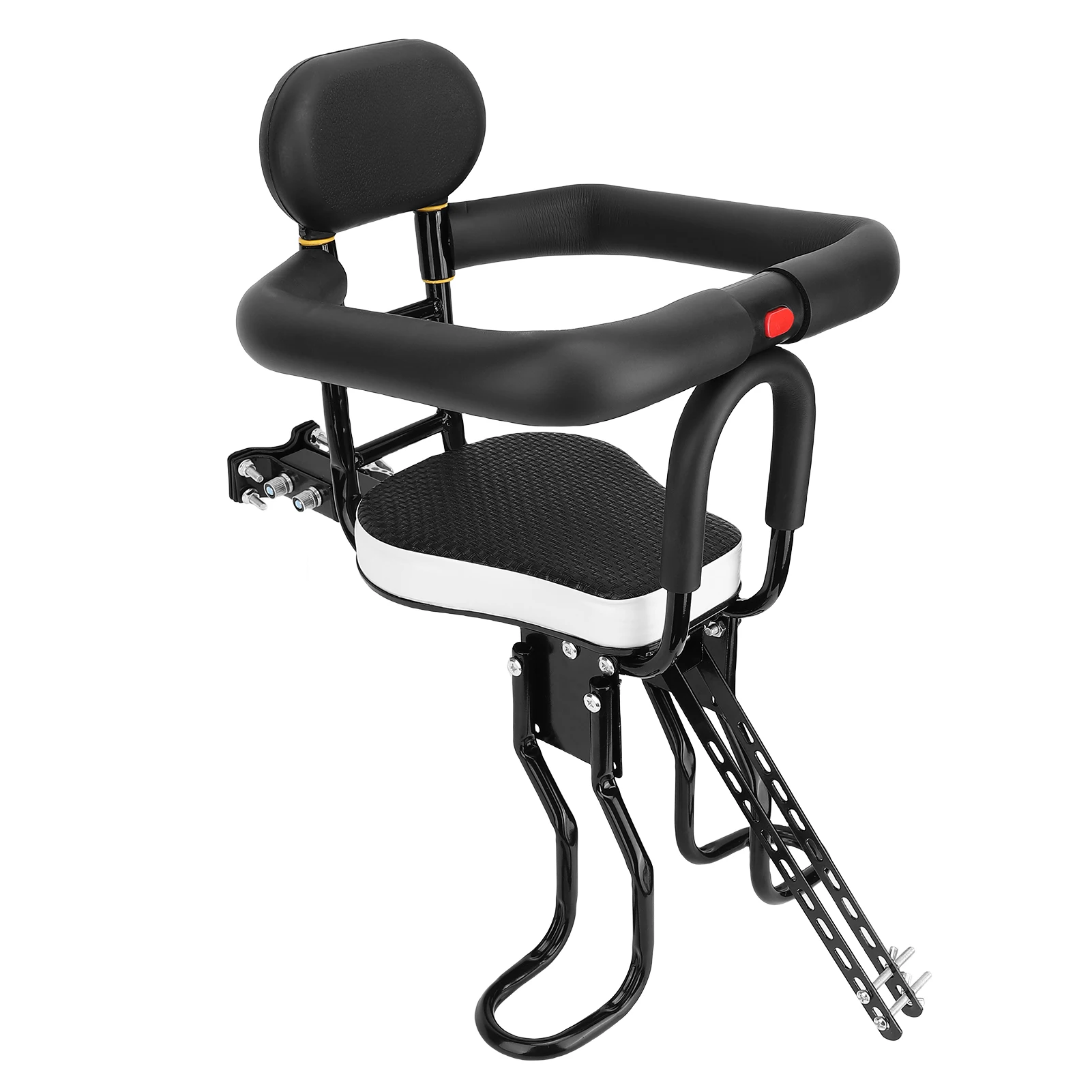 Child Bike Seat Front Mount Child Bike Seat Electric Mountain Portable Thickened Sponge Seat 80KG Capacity for Multiple