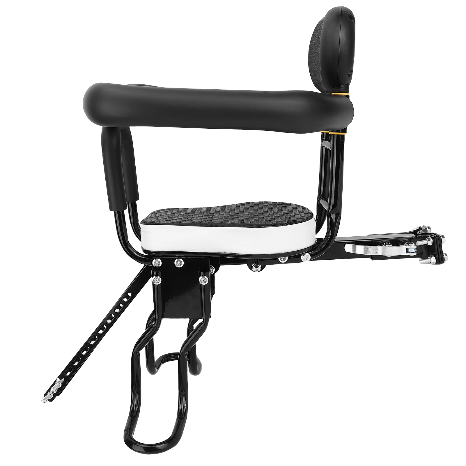 Child Bike Seat Front Mount Child Bike Seat Electric Mountain Portable Thickened Sponge Seat 80KG Capacity for Multiple
