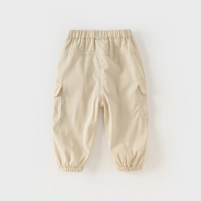 Dave Bella Children Pants for Boys 2024 New Summer Casual Fashion Cool Cargo Pants Cropped Pants Outdoor Sport Party DB2240689