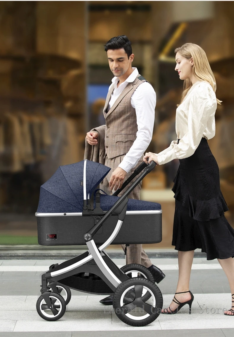 Luxury baby stroller 3 in 1,High landscape strollers,baby car,trolley pram,baby Carriage four wheels,newborn travel Pushchair