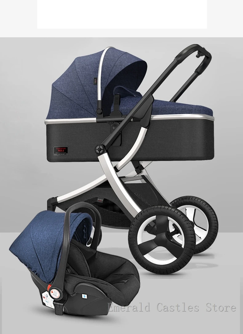 Luxury baby stroller 3 in 1,High landscape strollers,baby car,trolley pram,baby Carriage four wheels,newborn travel Pushchair