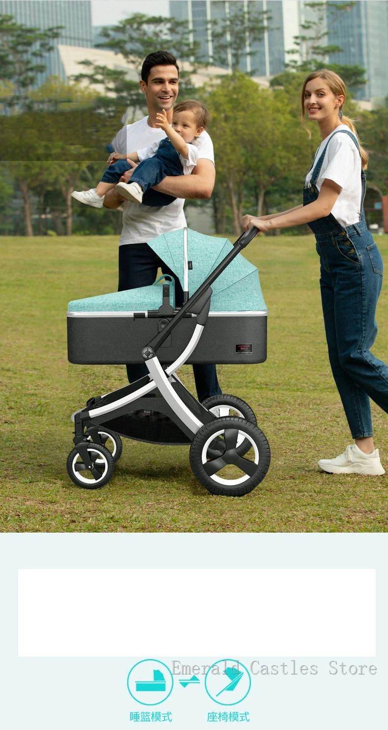 Luxury baby stroller 3 in 1,High landscape strollers,baby car,trolley pram,baby Carriage four wheels,newborn travel Pushchair