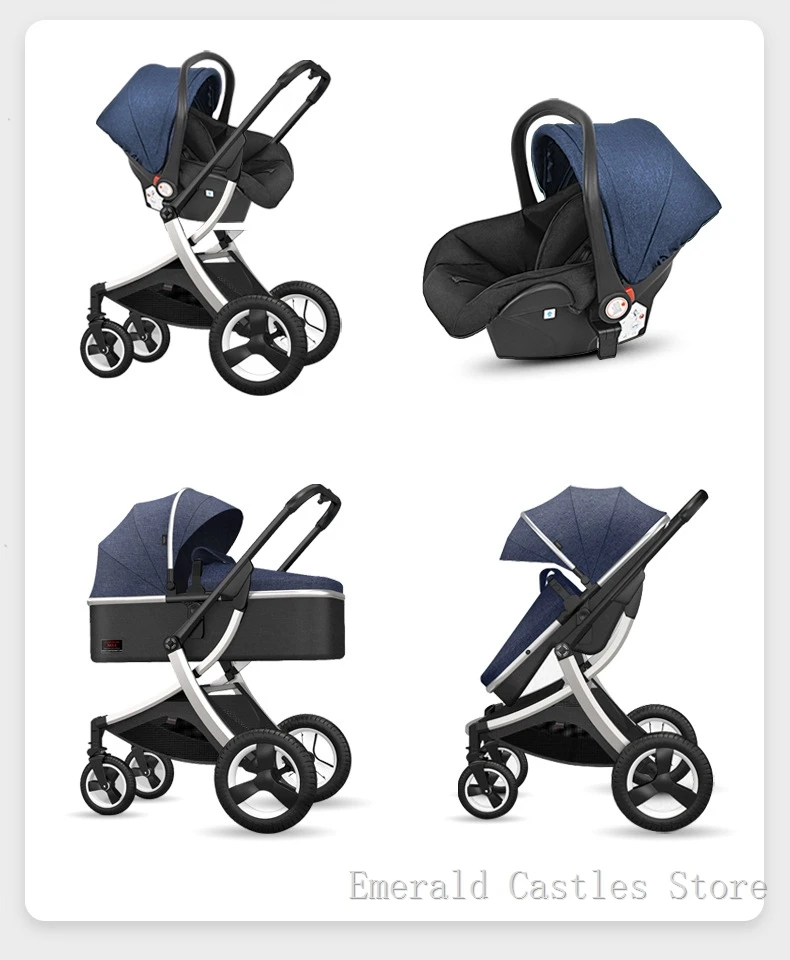 Luxury baby stroller 3 in 1,High landscape strollers,baby car,trolley pram,baby Carriage four wheels,newborn travel Pushchair