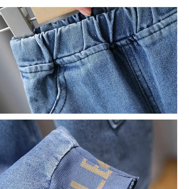 Autumn Kids clothes Spring Denim Coat Children's clothing Boys Outerwear Blue / Black Baby Jacket Pant sets 2-piece set 2-9Y