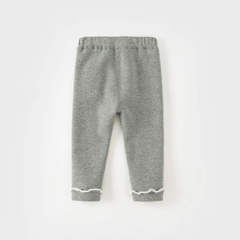 Dave Bella Children's Pants New Winter Girls' Casual Fashion Cute Tight Pants Plush Warm Leggings Sport Outdoor DB4237950